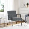 vidaXL Fauteuil Donkergrijs 59 x 75 x 78 cm Fluweel