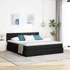 vidaXL Opbergbed met matras met matras Zwart 180 x 200 cm Bewerkt hout