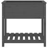 vidaXL Plantenbak met schap 82,5x54x81 cm massief grenenhout grijs