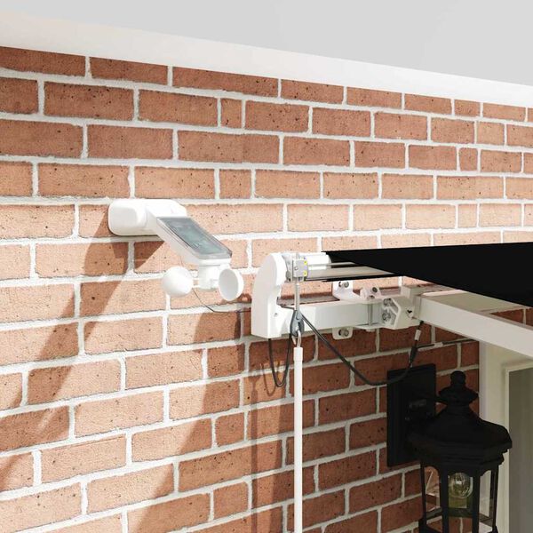 vidaXL Inklapbaar Zonnescherm Zwart 500 &times; 350 cm Polyester en Metaal