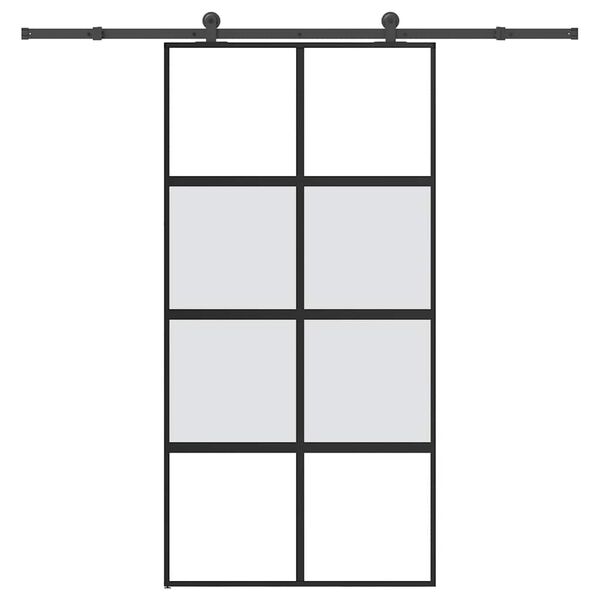 vidaXL Schuifdeur met beslag 102,5x205 cm gehard glas en aluminium