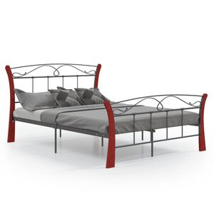 vidaXL Bedframe metaal zwart 120x200 cm
