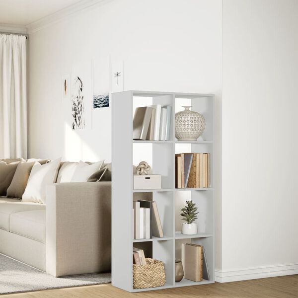 vidaXL Kamerverdeler Boekenkast Wit 69,5x29x137,5 cm Bewerkt Hout