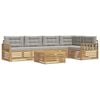 vidaXL Buiten bankenset 6 st Wit en Lichtgrijs Polyester