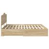 vidaXL Bedframe met hoofdeinde Sonoma Eiken 200 x 200 cm Bewerkt hout