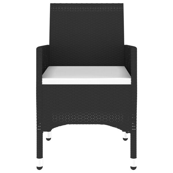 vidaXL 5-delige Tuinset poly rattan zwart