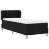 vidaXL Boxspringbed met matras met hoofdeinde Zwart 80 x 200 cm Stof