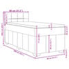 vidaXL Boxspring met matras stof crèmekleurig 80x200 cm