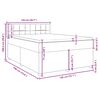vidaXL Boxspring met matras stof zwart 140x190 cm