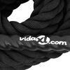 vidaXL Battle Rope Zwart 6 m 4,5 kg Polyester