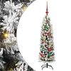 vidaXL Kunstkerstboom Groen 120 cm PVC en Staal en Kunststof