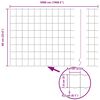vidaXL Euro Hek Grijs 0.6 x 50 m PVC-gecoat ijzer