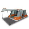 vidaXL Tunneltent 5-persoons waterdicht grijs en oranje