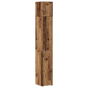 vidaXL Opbergkast met Planken Oud hout 30 x 42,5 x 225 cm Bewerkt hout