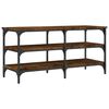 vidaXL Schoenenbankje 100x38,5x49 cm bewerkt hout gerookt eikenkleurig