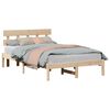 vidaXL Bedframe met hoofdeinde Bruin 120 x 200 cm Massief grenenhout