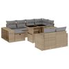 vidaXL 11-delige Tuinset met kussens poly rattan beige