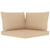 vidaXL 6-delige Loungeset met beige kussens