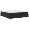 vidaXL Ottoman bed met matrassen 180x200cm stof zwart