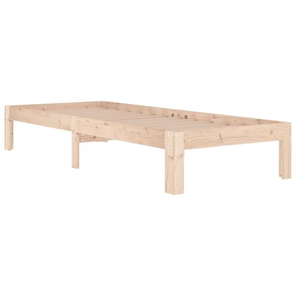 vidaXL Bedframe massief hout 75x190 cm