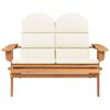 vidaXL Tuinbank Adirondack met kussens 126 cm massief acaciahout