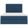 vidaXL Opslag bed met matras met matras Blauw 140 x 190 cm Polyester
