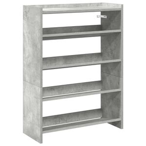 vidaXL Schoenenrek 60x25x81 cm bewerkt hout betongrijs