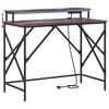 vidaXL Bureau Gerookt eiken 100 x 50 x 86,5 cm Bewerkt hout