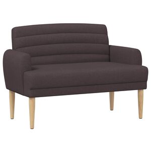 vidaXL Loungebank met knopencomfort Donkerbruin 116 x 67 x 80 cm Stof