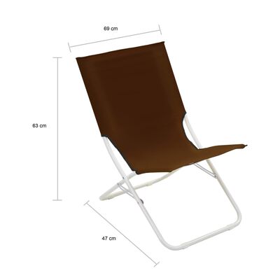 vidaXL Strandstoelen inklapbaar 2 st bruin