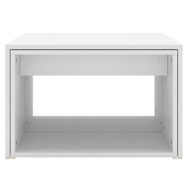 vidaXL 3-delige Salontafelset 60x60x38 cm bewerkt hout wit
