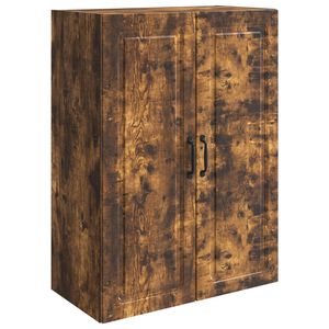 vidaXL Wandkast Gerookt eiken 66 x 34,5 x 90 cm Bewerkt hout