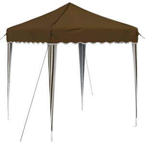 vidaXL Pop-up partytent 195 x 195 x 245 cm Taupe Oxford Stof