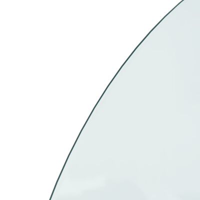 vidaXL Glasplaat voor open haard halfrond 1000x500 mm