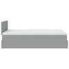 vidaXL Ottoman bed met matras en LED's 120x190 cm stof lichtgrijs