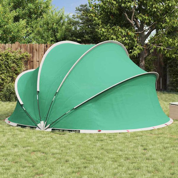 vidaXL Pooldome Groen 405 x 405 x 192 cm 185T polyester met PU-coating