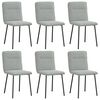 vidaXL Eetkamerstoelen 6 st fluweel lichtgrijs