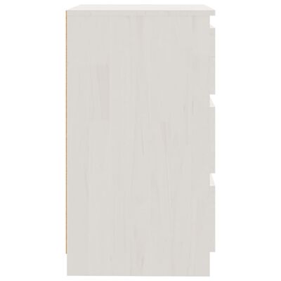 vidaXL Nachtkastjes 2 st 60x36x64 cm massief grenenhout wit