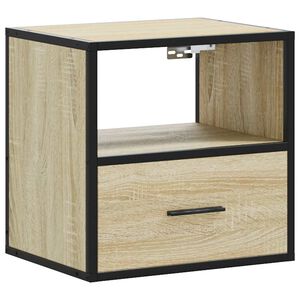 vidaXL Nachtkastje wandgemonteerd 40x31x39,5 cm sonoma eikenkleurig