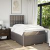 vidaXL Boxspring met matras stof taupe 120x200 cm