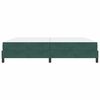 vidaXL Boxspringbed met matras Donkergroen 200 x 200 cm Stof