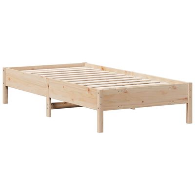 vidaXL Bedframe zonder matras massief grenenhout 75x190 cm