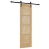 vidaXL Schuifdeur Naturel 61 x 198,5 cm Massief grenenhout