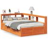 vidaXL Bed met boekenkast zonder matras grenenhout wasbruin 120x190 cm