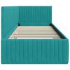 vidaXL Hoekbedframe met hoofdeinde Turquoise 80 cm x 200 cm Fluweel