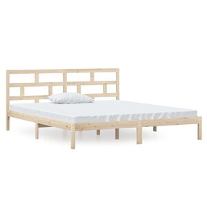 vidaXL Bedframe massief hout 135x190 cm