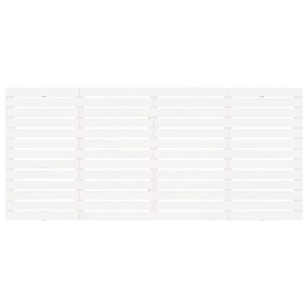 vidaXL Hoofdbord wandmontage 156x3x91,5 cm massief grenenhout wit