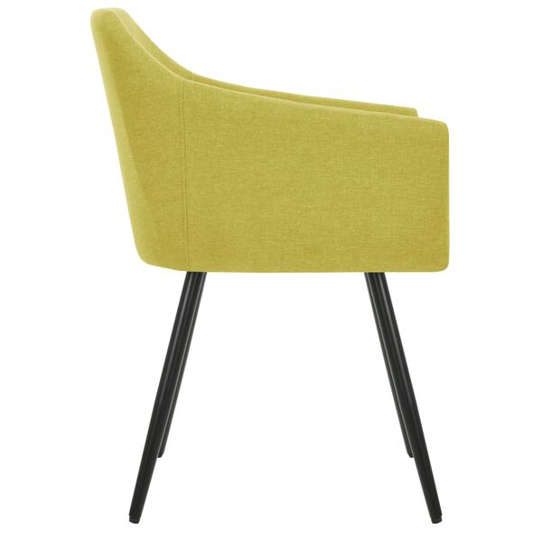 vidaXL Eetkamerstoelen 2 st stof groen