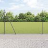 vidaXL Afrasteringspaal Grijs 50 x 1,5 m (13 mm gaas) Staal en PVC