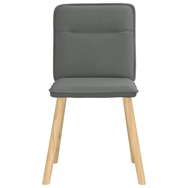 vidaXL Eetkamerstoelen 4 st stof donkergrijs